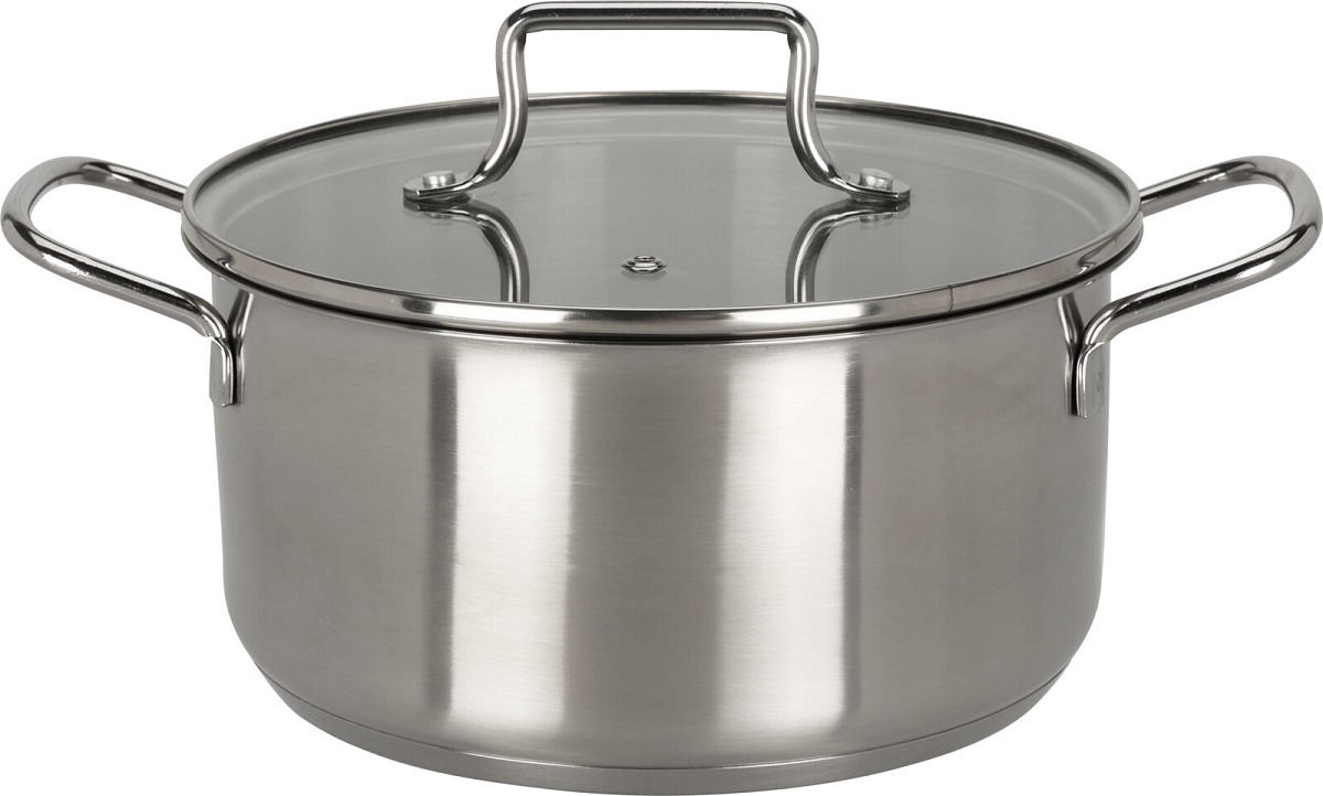 Kookpan RVS speelgoed met glazen deksel - 20cm - speelgoedkeuken.