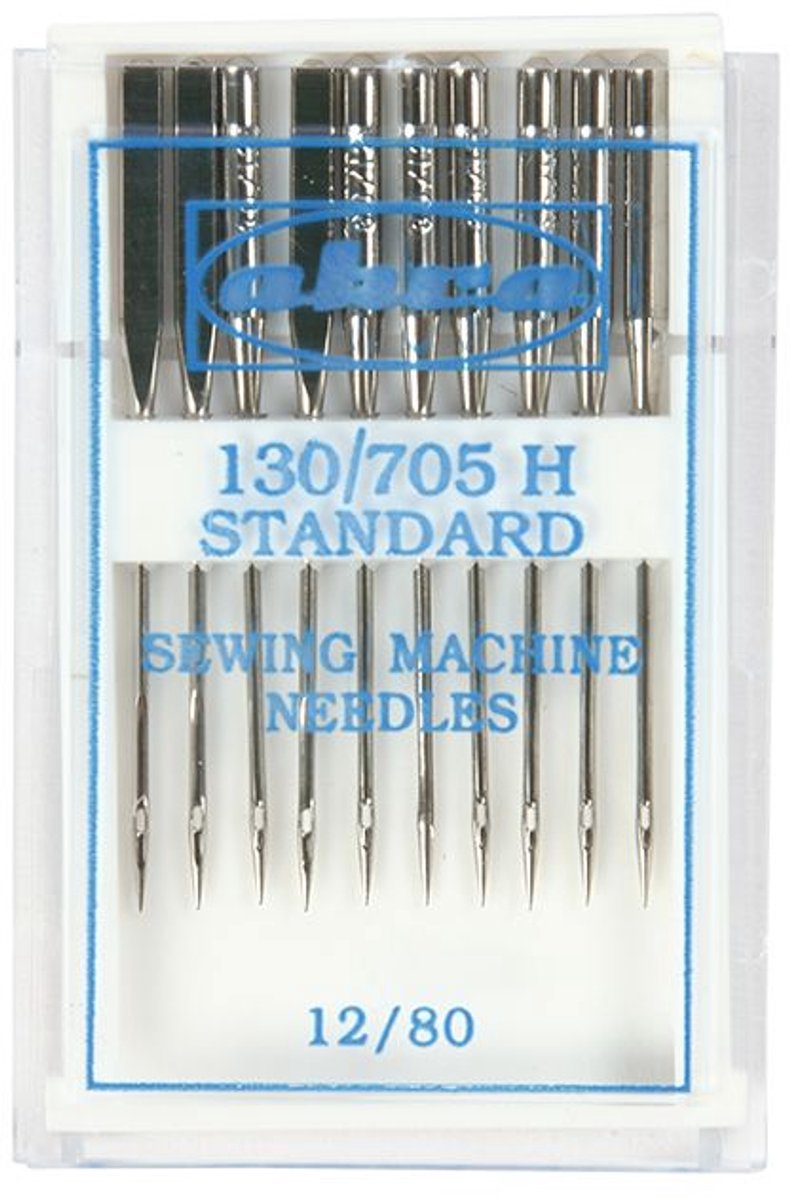 Naaimachine naalden zilver set 80 - 10 stuks voor creatief naaien.