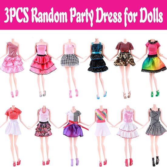 18 Delige Poppenkleding Set met 3 Rokken, Jas, Trui en 10 Paar Schoenen voor 11.5 Inch Pop — afbeelding 3