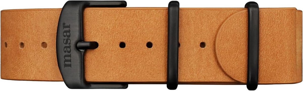 Hoogwaardige NATO Leren Horlogeband 16 tot 24 mm Natuurlijk Bruin