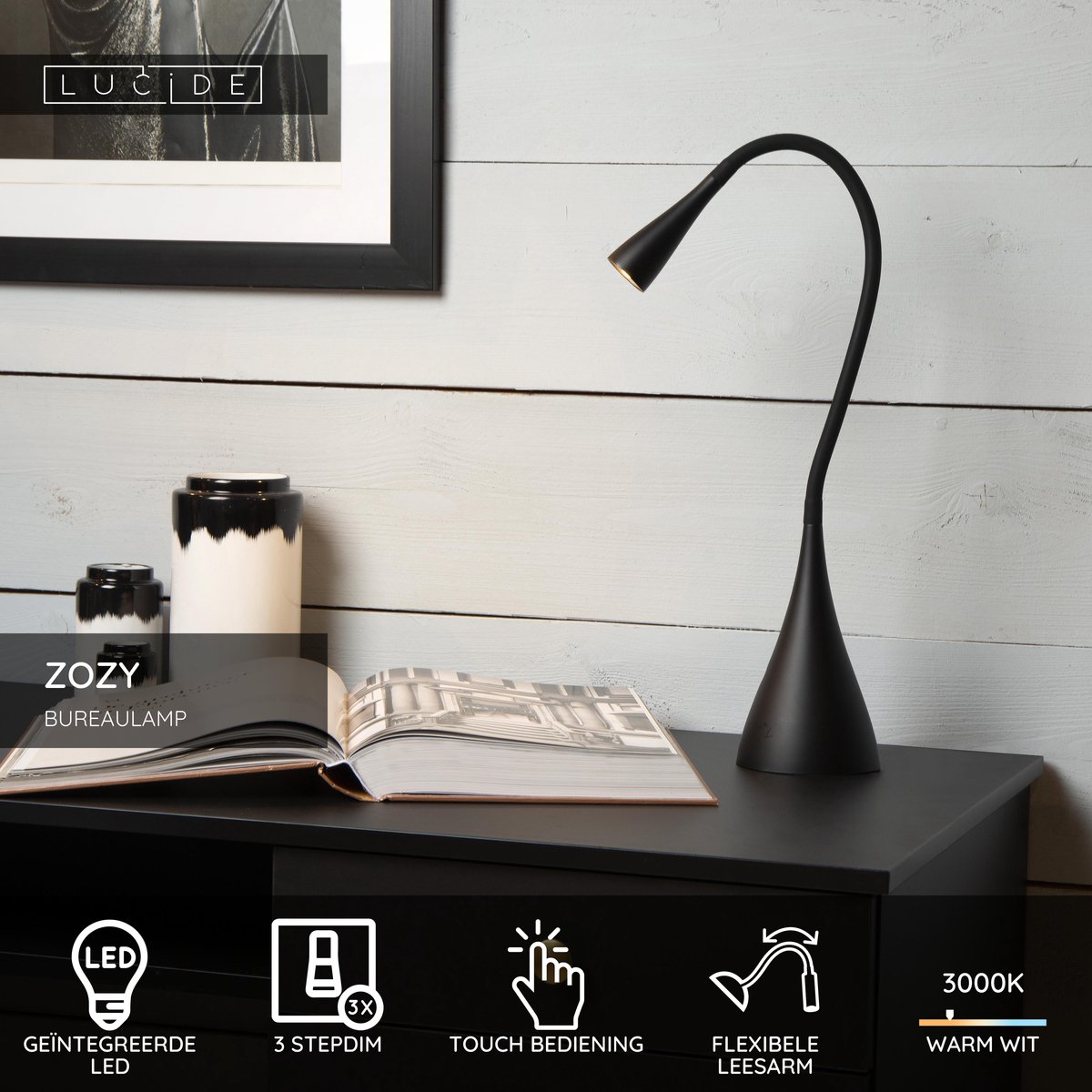 Lucide ZOZY - Bureaulamp - LED 3 StepDim thumbnail 3