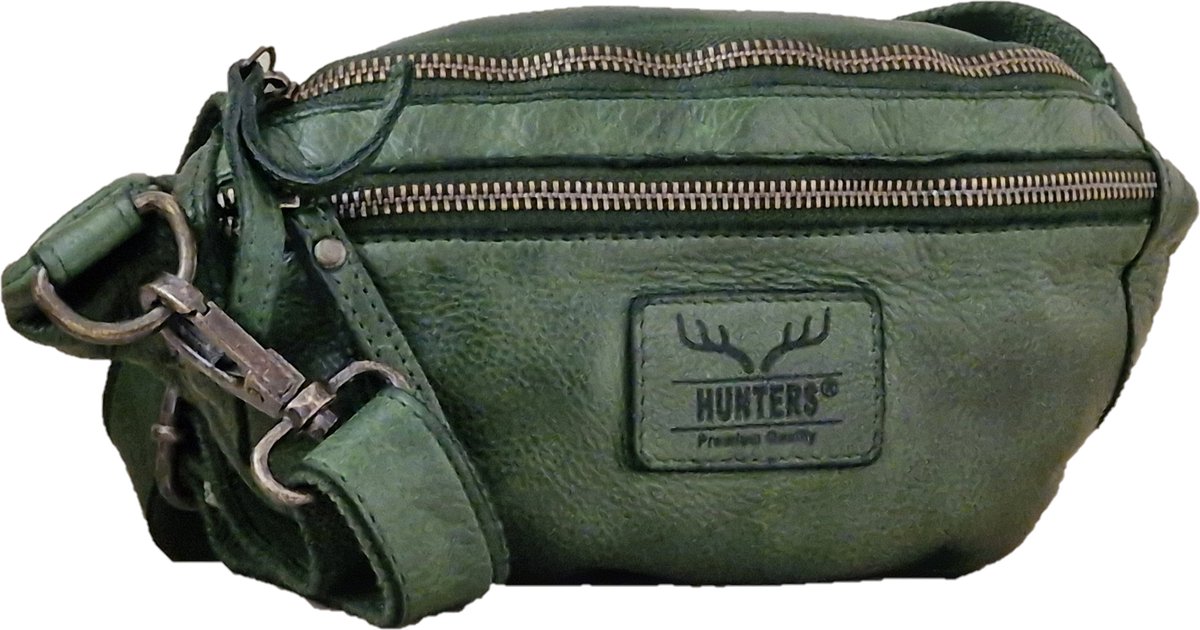 Boutique Trukado - Hunters Leren Heuptas - Fanny pack - groen - (bxhxd) ca. 23cm x 13,5cm x 6cm