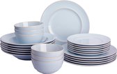 Palmer - Barolo - Serviesset - 6 persoons - 24 delig - Lichtblauw - Stoneware - Bordenset