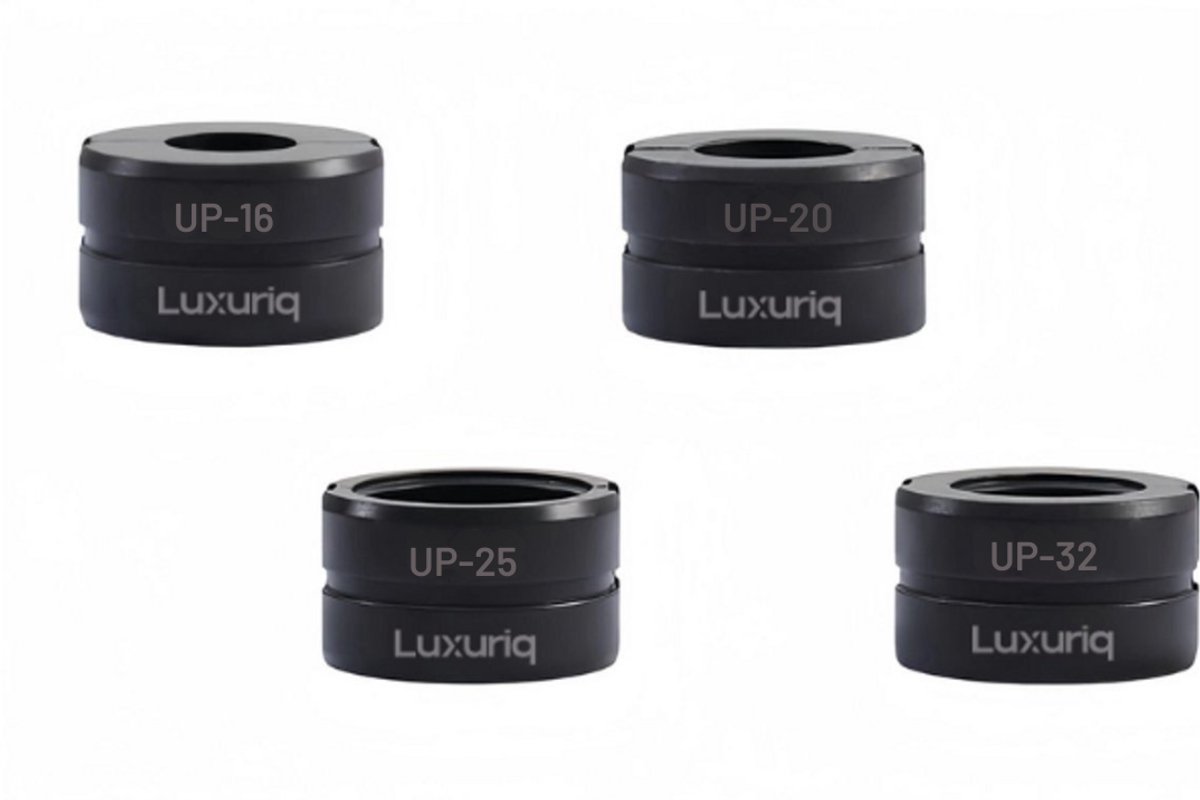 Luxuriq® Persbekken UP Set - 4-delige UP-set UP16 UP20 UP25 UP32 - geschikt voor Uponor - Persbekken voor Meerlagenbuizen - Persbekken Uponor