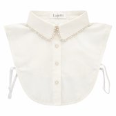 Lajetti - Wit Kraagje met Kraaltjes - Dames Blouse Kraagje Los