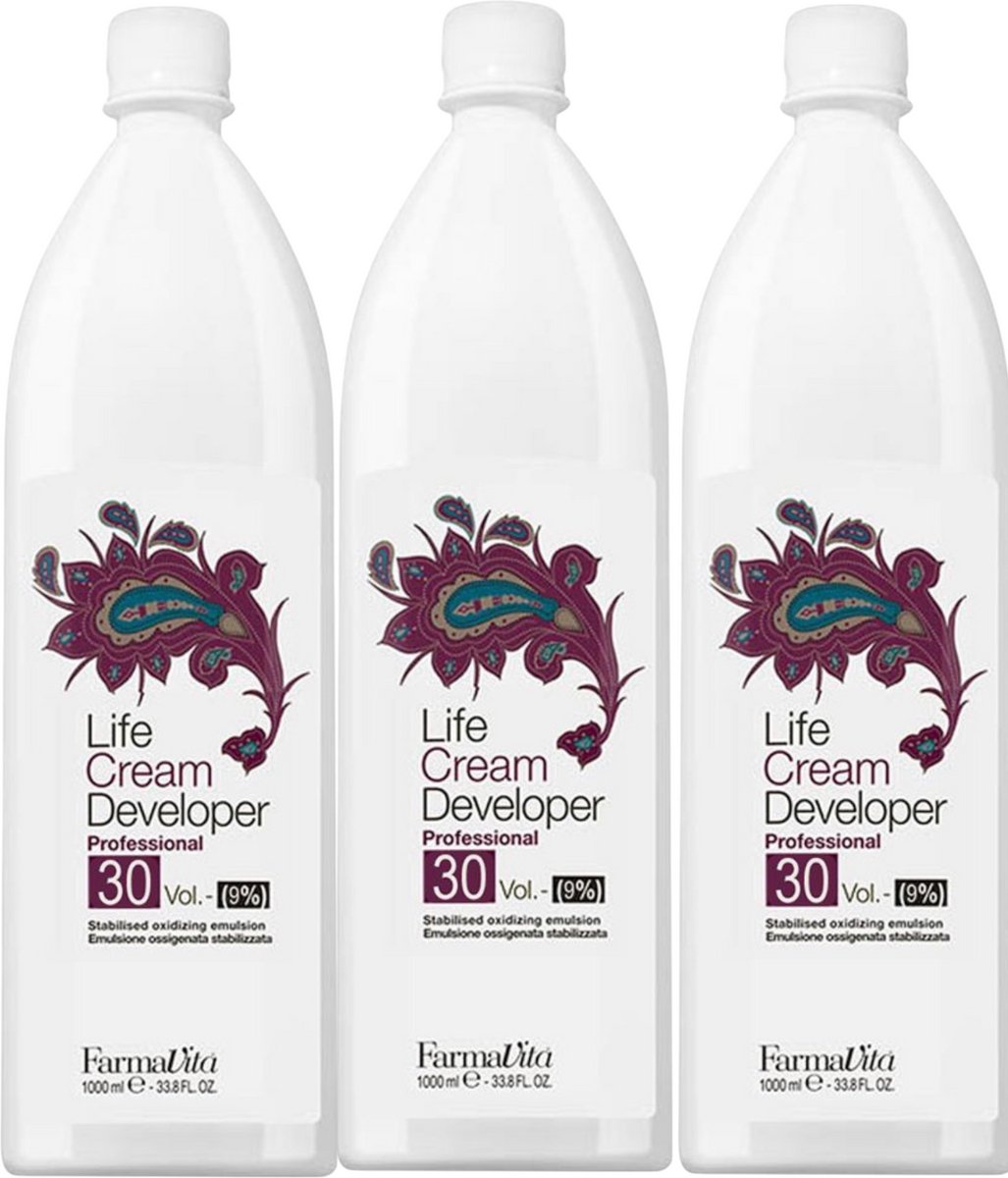 3 stuks Farmavita Peroxide 9 % ( 1000 ml ) SALE !!