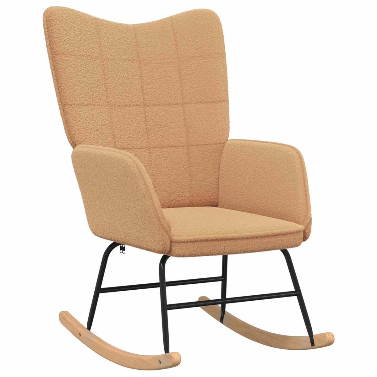 vidaXL Schommelstoel - Beige - Sherpa - Stof