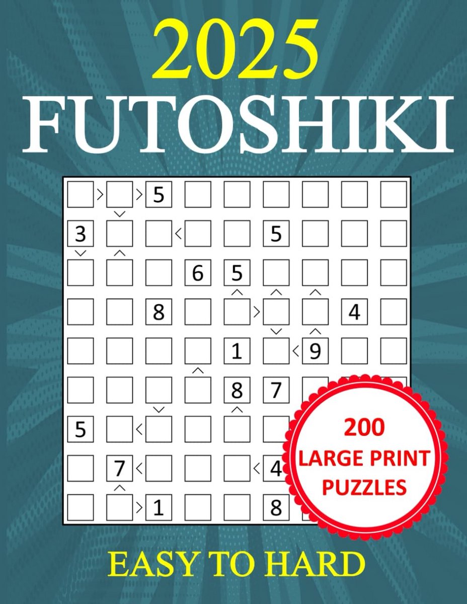 200 Grote Letter Futoshiki Puzzels - Logica Puzzelboek met Ongelijkheden