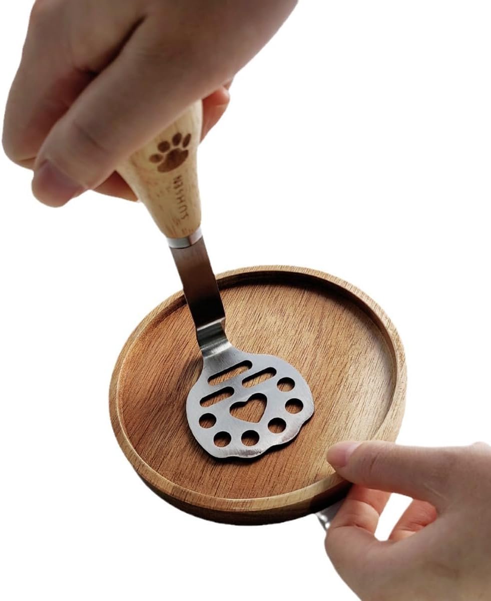 Mini Voedselstamper RVS met Houten Handvat voor Avocado en Aardappelpuree