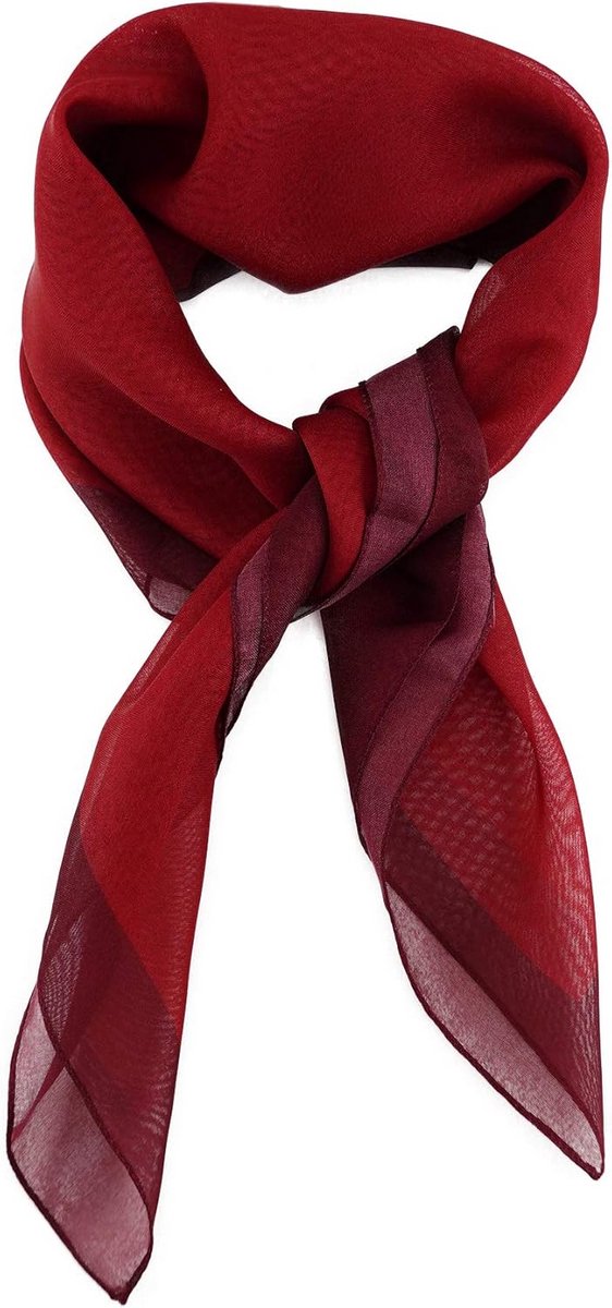 Effen Chiffon Vierkante Sjaal voor Dames 58x58 cm Lichtgewicht Halsdoek