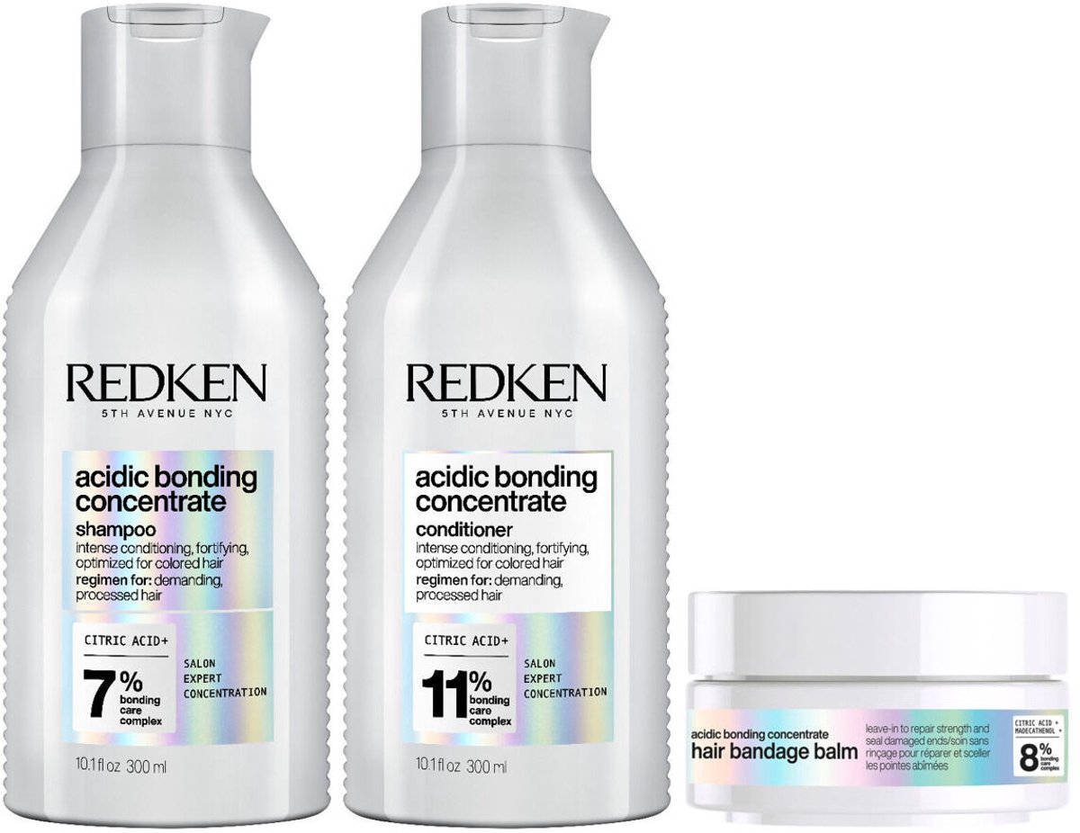 Redken Acidic Bonding Concentrate Shampoo + Conditioner + Balm