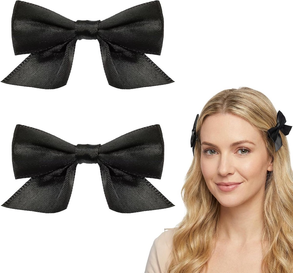 Set van 2 Haarstrikken en Haarklemmen voor Meiden en Dames