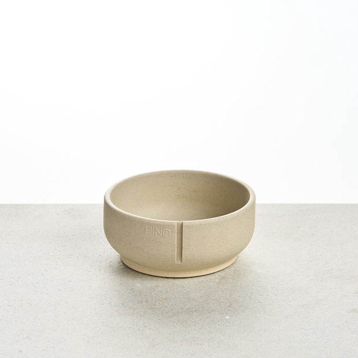PINO Sandstone Hondenvoerbak Classic Feeder (hondenkom) - Beige (Owl Greige) - Small ⌀14cm - 500ml