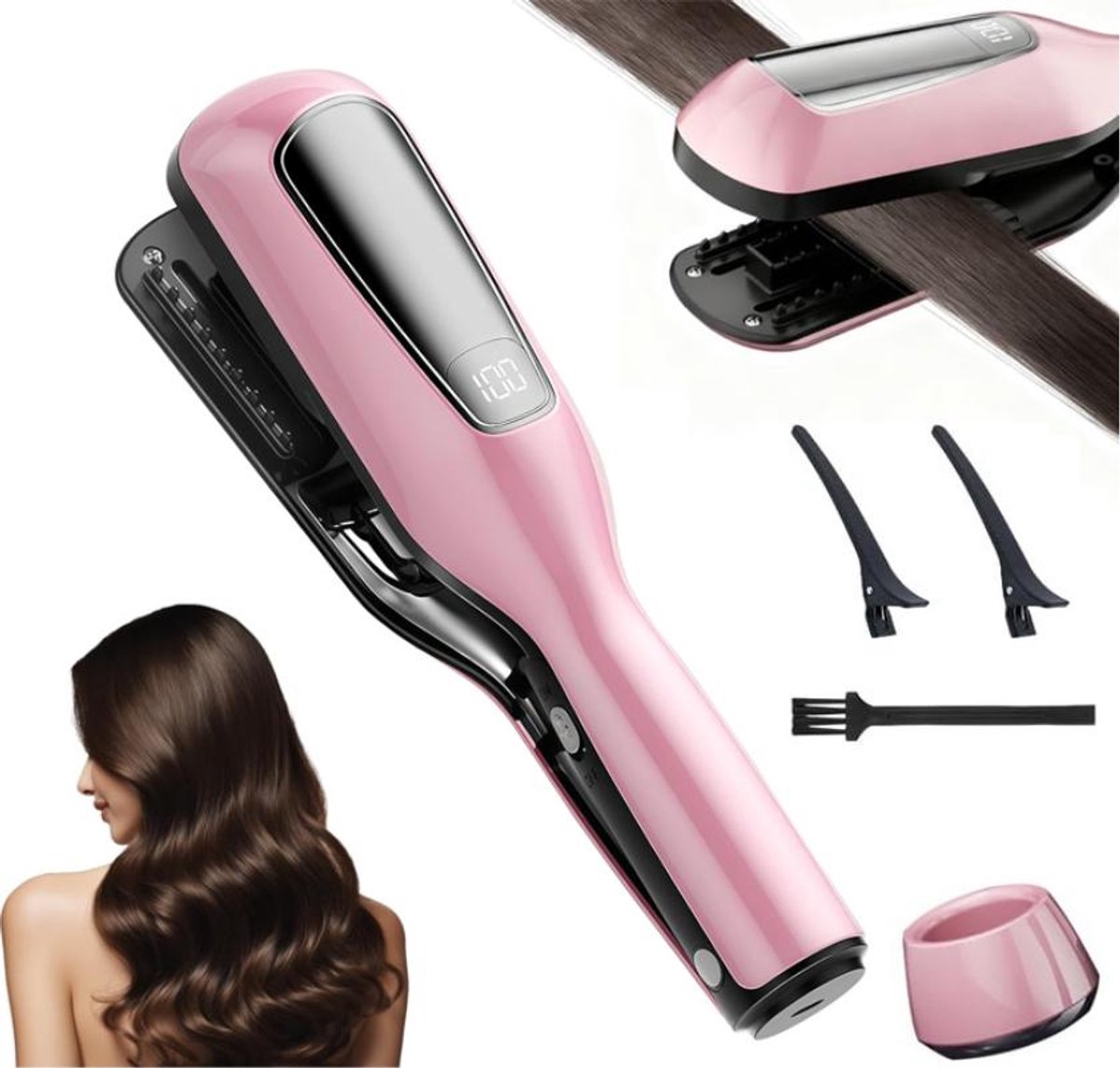 Split Ender - Split Remover - Split Ender Remover - Draadloos - USB Oplaadbaar - Intelligent Ddisplay - Voor Gespleten Haarpunten - Glanzend en Gezond haar - Incl. Accessoires - Draadloze Draagbare Gespleten Haarpunten - voor Alle Haar - Roze