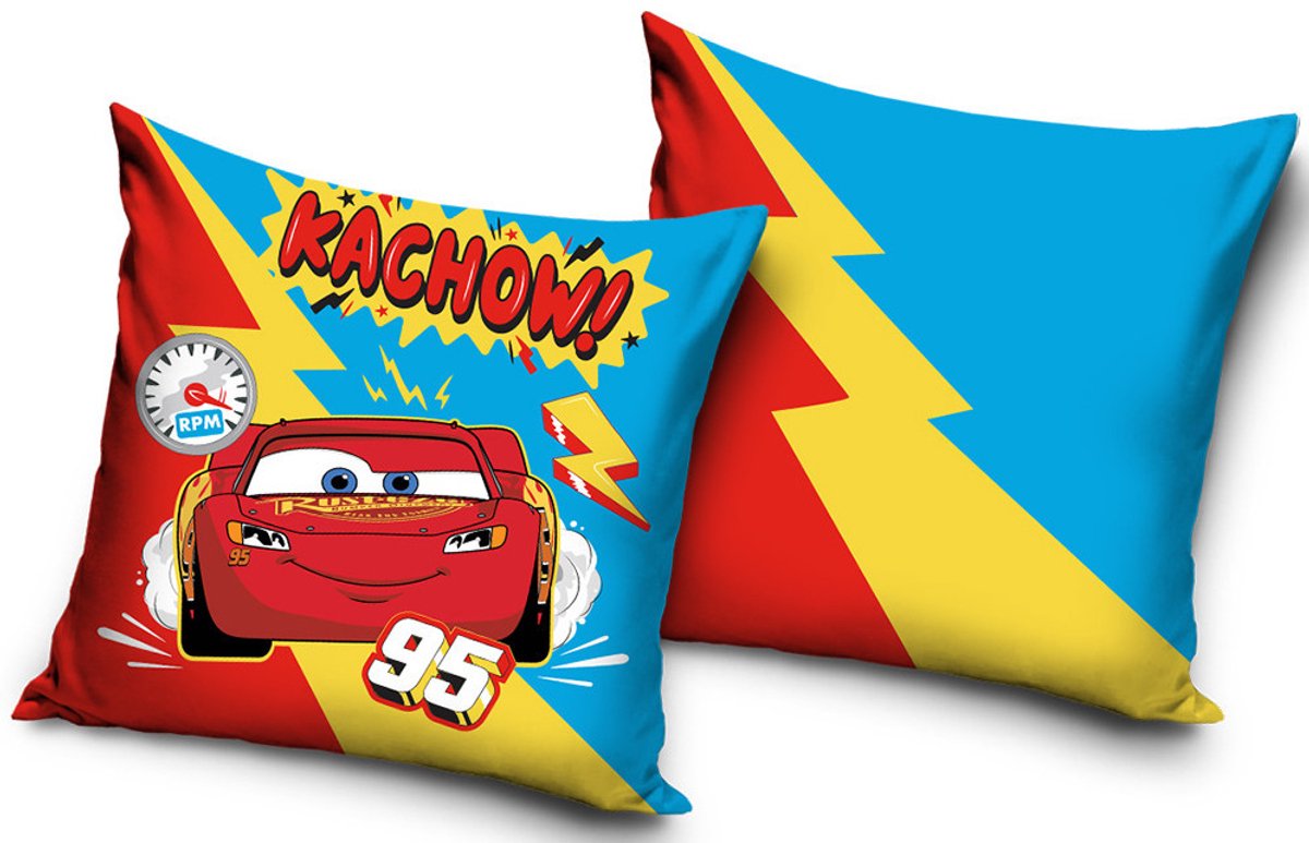 Disney Cars Thunder kussenhoes 40x40 cm Velvet Blauw