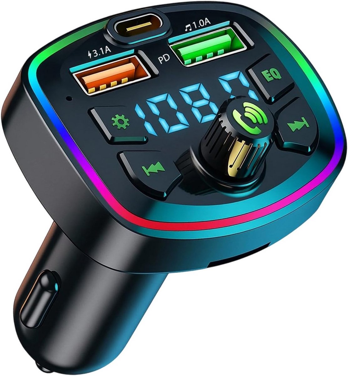 Draadloze Bluetooth FM-Zender voor Auto met Snelladen en MP3 Ondersteuning