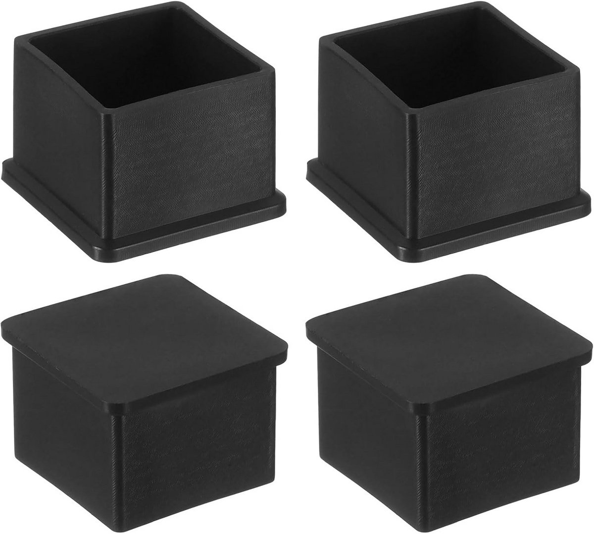 4x Rechthoekige Rubberen Stoelpootdop voor Tafel en Stoel - Vloerbeschermer