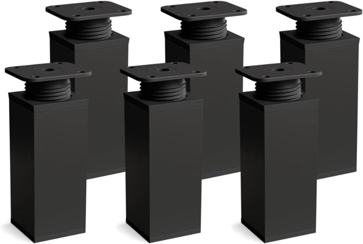 Meubelpoten - bankpoten - stoelpoten - meubelpoten set van 6 - meubelpoten zwart - Tafelpoten van Aluminiumlegering - 60 mm - van Imperatoris