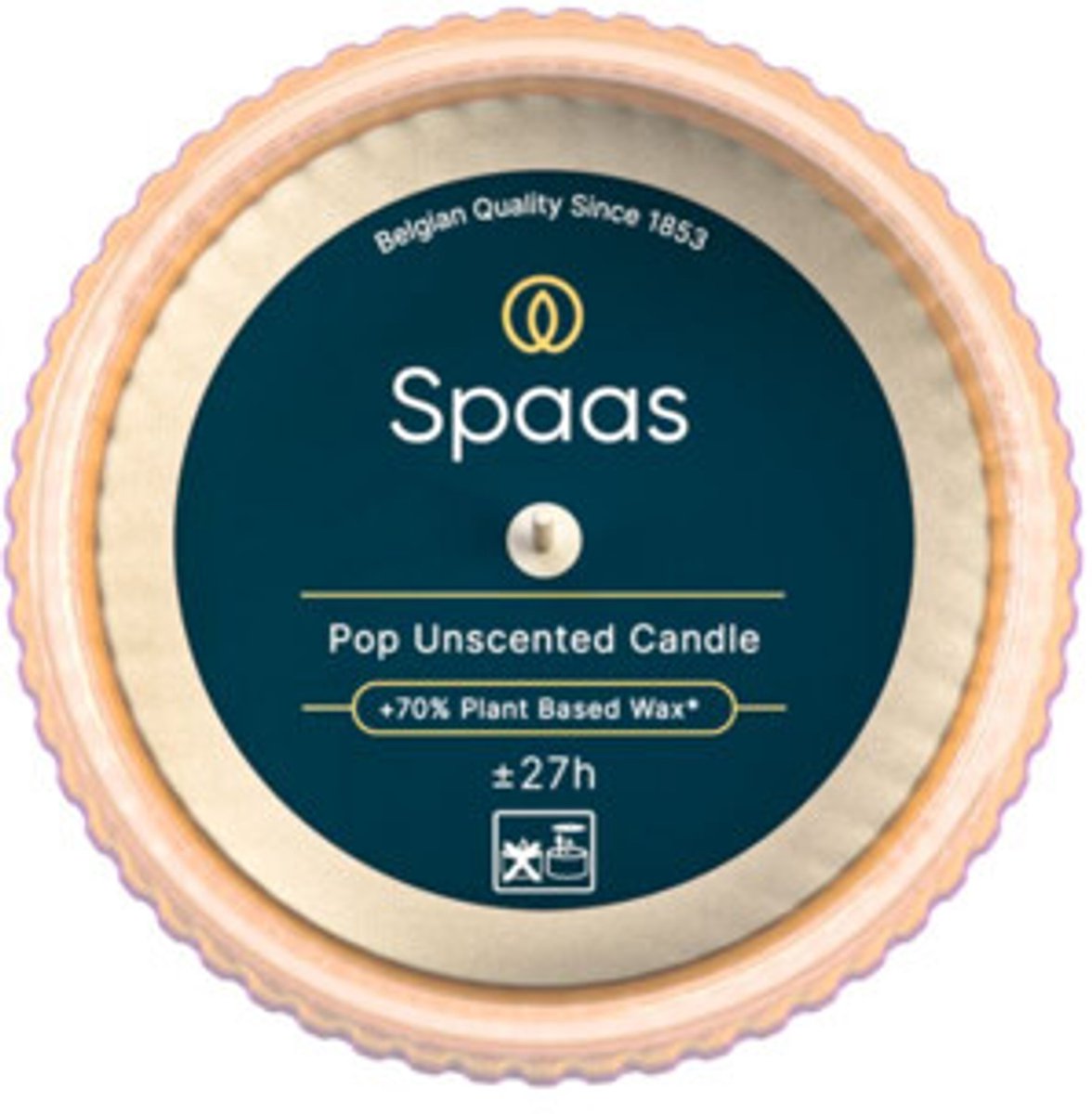 SPAAS Pop Geurloze Kaars Brandduur ± 27 u Bloemig Paars -
