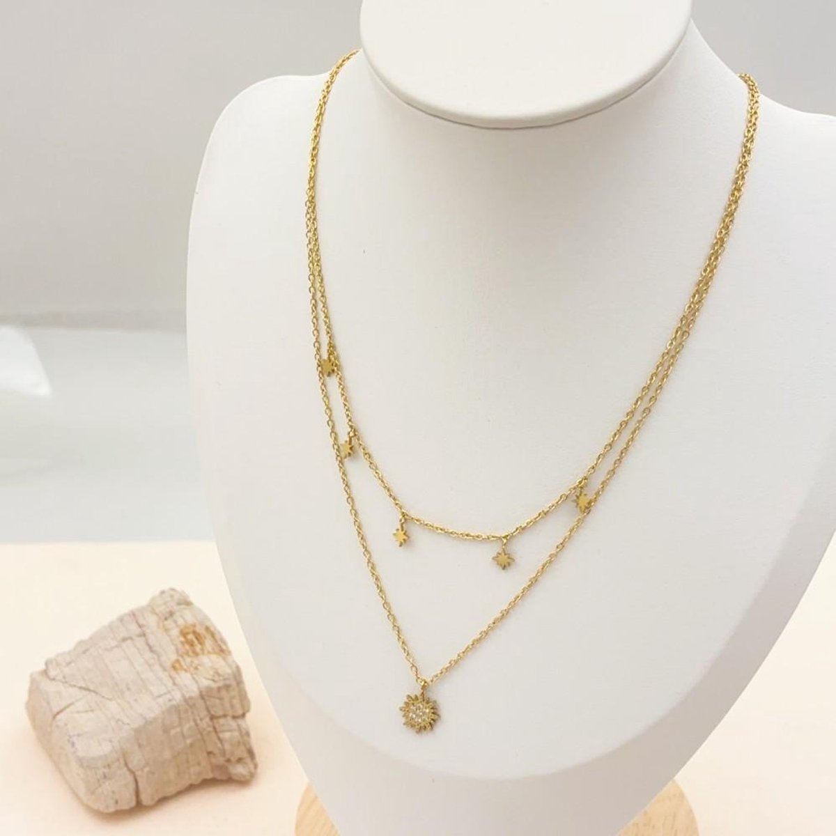 Ketting Si Amor Sieraden NW2681-G Roestvrij Staal Kleur Goud