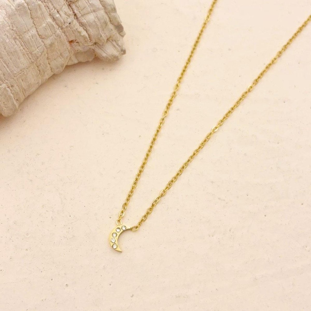 Ketting Si Amor Sieraden NW2674-G-R Roestvrij Staal Kleur Goud