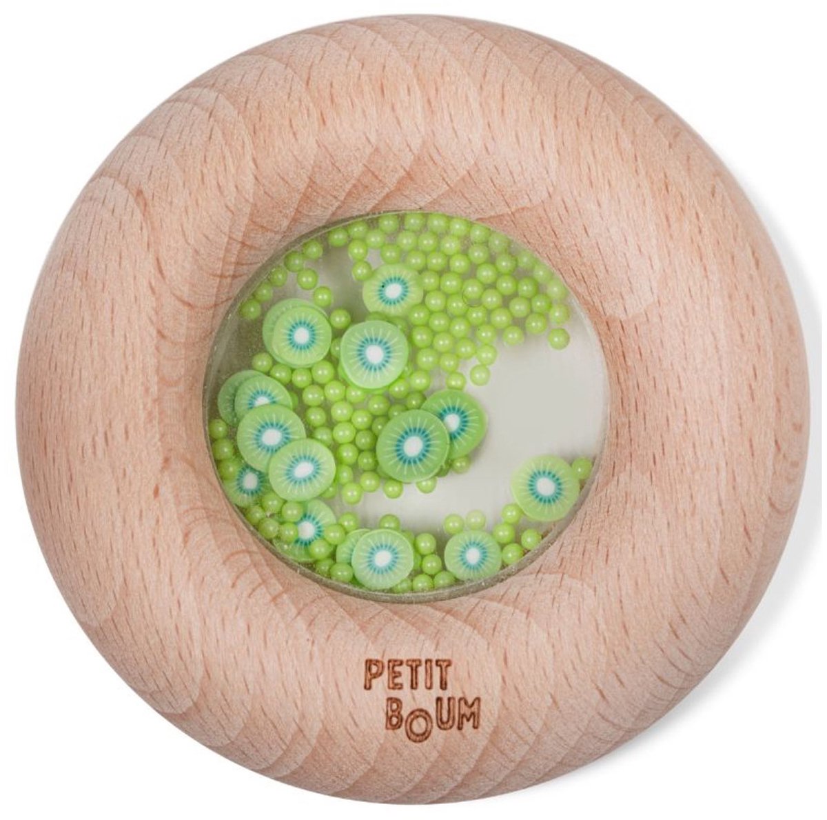 Petit Boum - Sensorische rammelaar donut, fruit - Groen