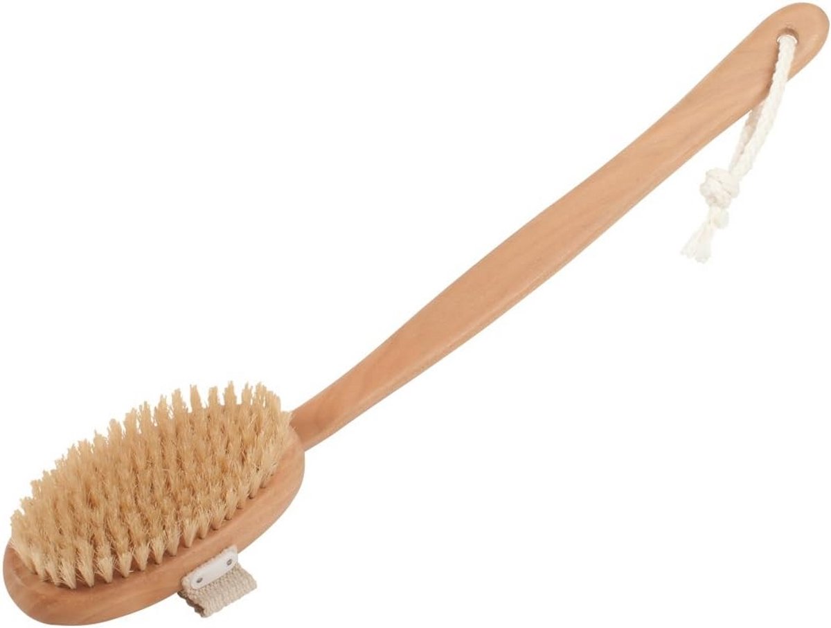 Lange Badborstel met Stengel voor Rug en Moeilijk Bereikbare Plekken