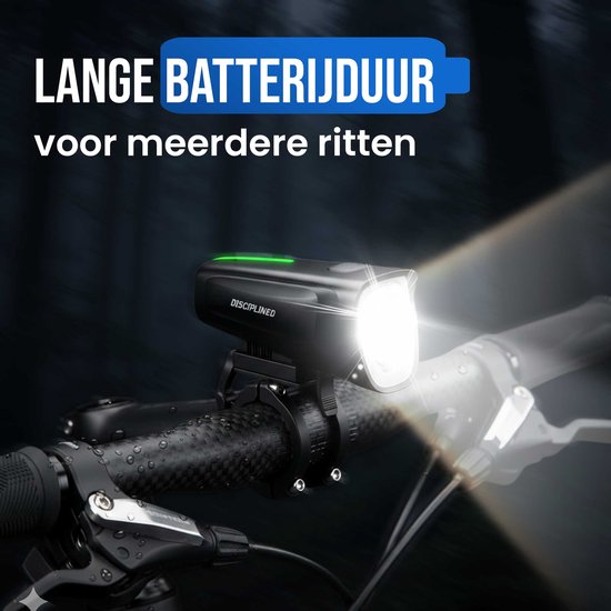 Disciplined SE Fietslampjes LED - Fietslamp Set Voorlicht & Achterlicht met Remlichtfunctie - Fietsverlichting Oplaadbaar - IPX5 Waterdicht - StVZO Goedgekeurd — afbeelding 5