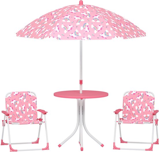 Aiyaplay Kindertuinset-Staal, Kunststof-49,5L x 49,5B x 50H cm-Roze