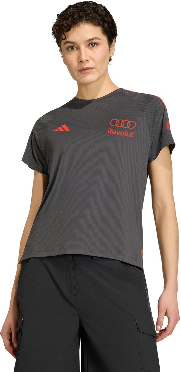 Adidas Performance Audi Revolut F1 Team Monteursshirt Met Korte Mouwen Dames Zwart