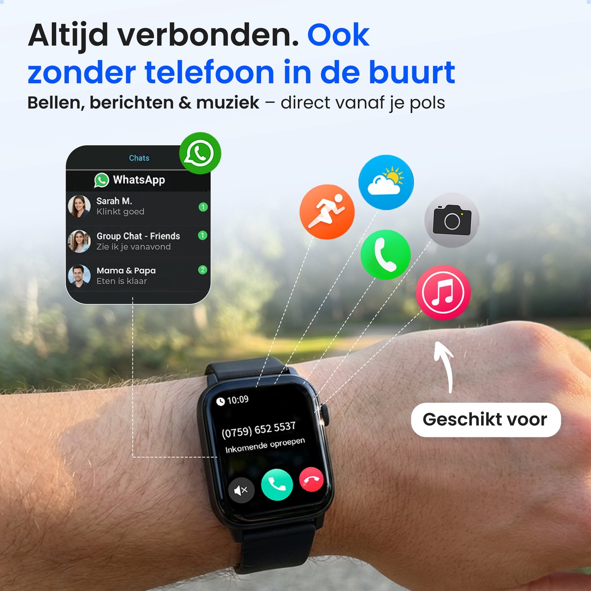 Siltcon Smartwatch Pro Sporthorloge met Hartslagmeter en 4 - afbeelding 3