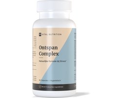 Ontspan Complex - Anti Stress pillen - 6 natuurlijke extracten - Valeriaan - Rhodiola - Passiebloem - Kamille - Hop - L-theanine - Laboratorium getest - 90 capsules | Vital Nutrition