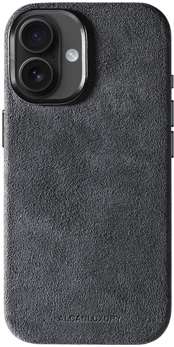 Alcanluxury Alcantara telefoonhoesje geschikt voor Apple iPhone 17 - Space Grey