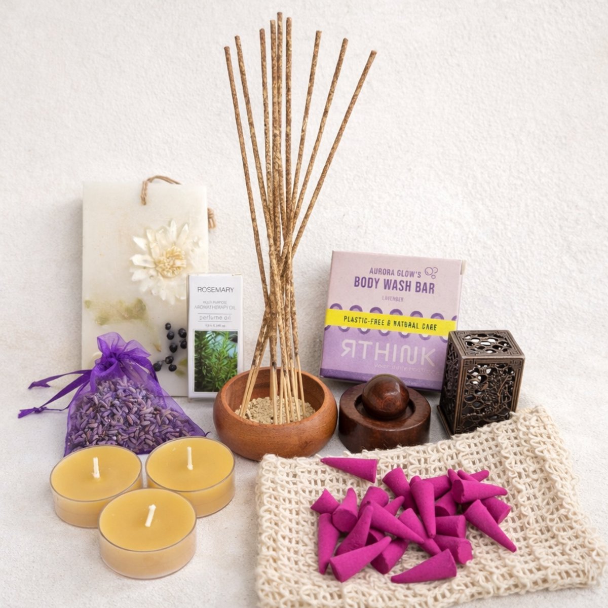 Eco Aromatherapy Self Care Cadeauset – Duurzaam – Ontspanningsset met Lavendel