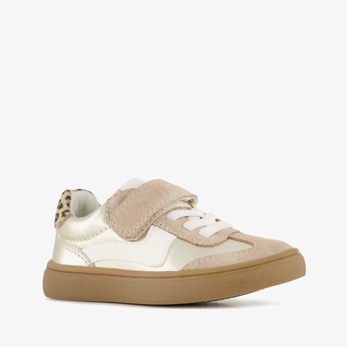 Stap meisjes sneakers met metallic - Goud - Maat 23