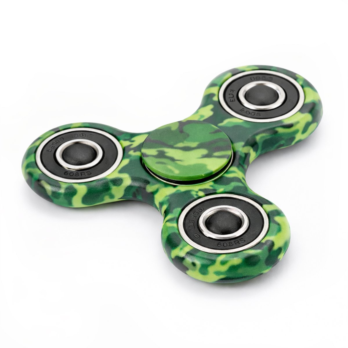 Fidget spinner 'Green Camo' - Langdurige spin - Hoogwaardig merk Hand spinner - Uniek design!