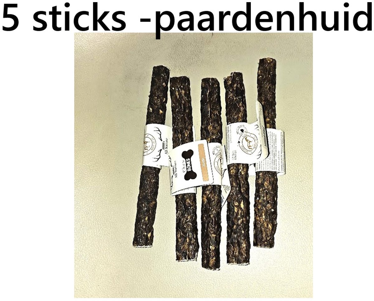 5 x Cocapet - HABA's kauwstick voor honden 100% paard rawhide - 40 gr - smakelijk en weinig tot geen allergische reacties glutenvrij - geen toegevoegde suiker