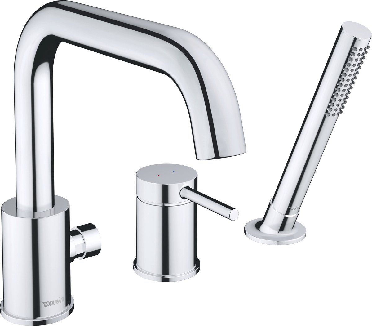 Duravit Circle - Badrandkraan, 3-gats installatie, chroom CE5260000010