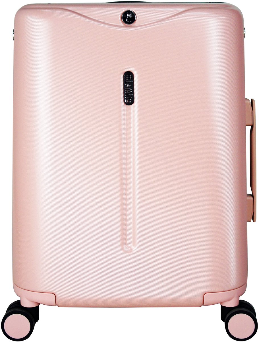 MiaMily Carry-On - Handbagage koffer - Ride-on voor kinderen - Met zitje tot 100kg - TSA slot - Dusty pink - Kinderkoffer