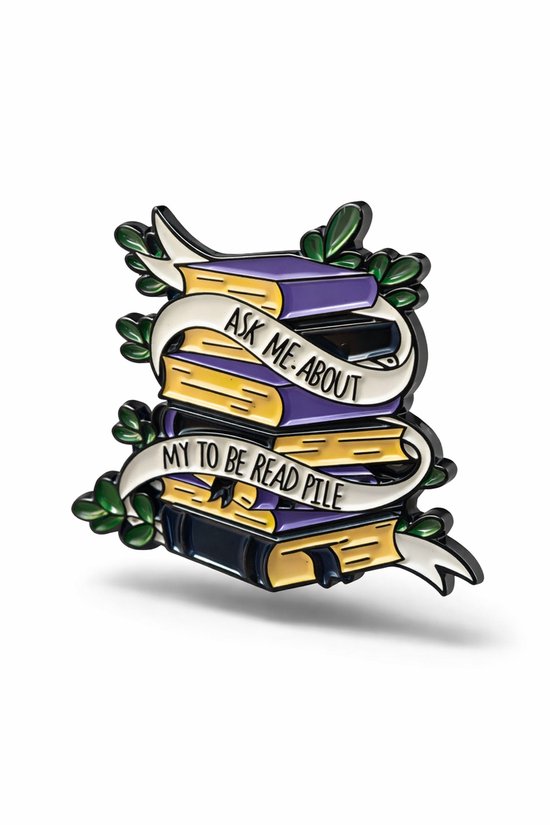 To Be Read Lover Pin - Stapel Boeken Speldje - Voor Boekenliefhebbers & BookTok Girlies - Cute Bookish Accessoire