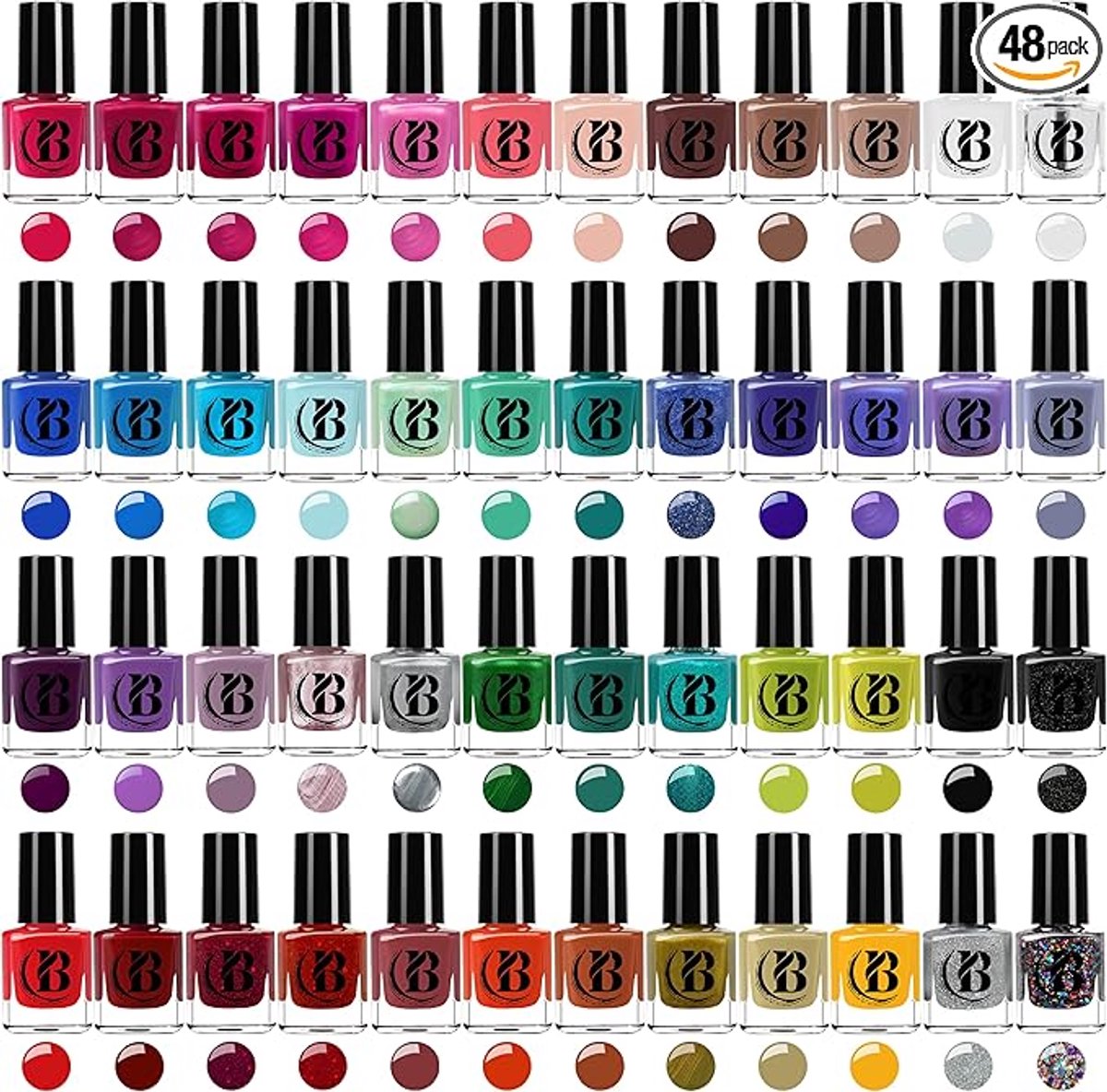 48 x Nagellakset met 48 verschillende moderne kleuren Sneldrogend
