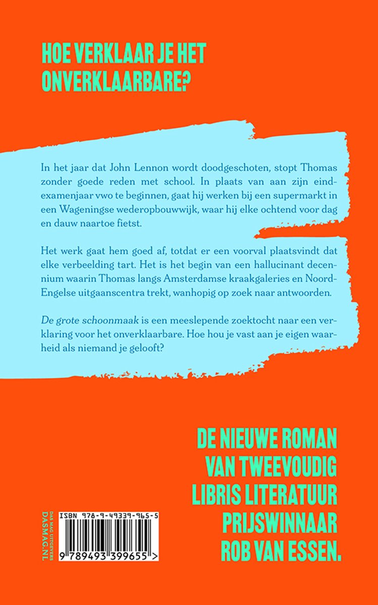 De grote schoonmaak - back cover