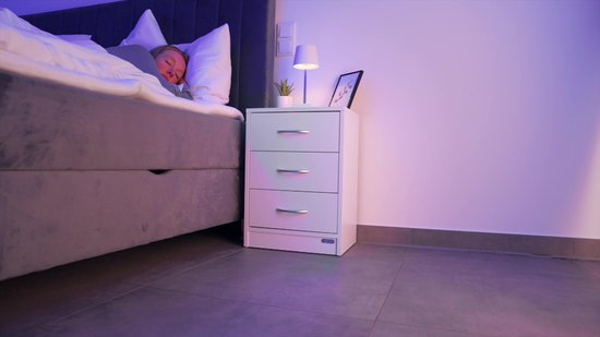 Casaria Nachtkastje Eloise Set van 2 – 3 Lades 54x39x28cm – Antraciet