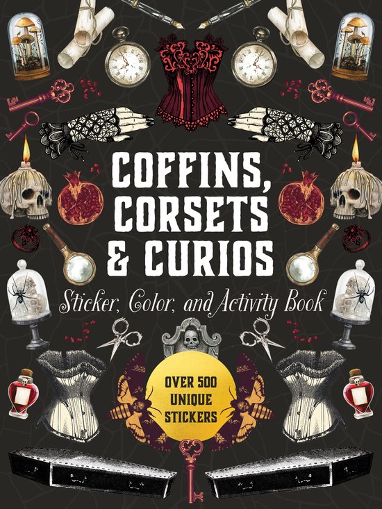 Sticker Activity Deluxe Editions- Coffins, Corsets & Curios  ... - cover