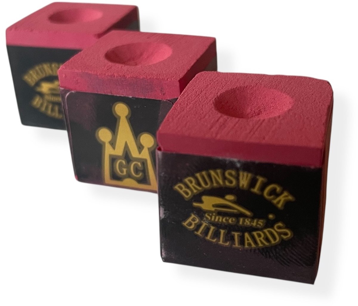 Master Master billiard - biljartkrijt - 3 stuks - biljart krijt - pool krijt - keu krijt - roze
