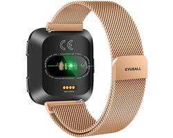 EYUSALL - Milanees Horlogeband - Voor Fitbit Versa/2/Lite/SE - Rosé Goud - Verstelbaar