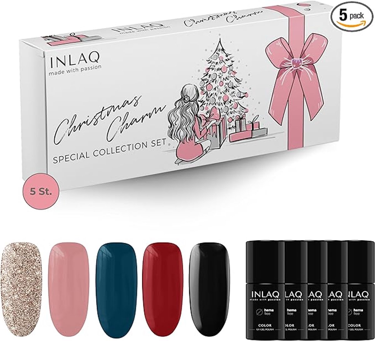 5 Kleuren UV Gel Nagellak Set, 5 x 6 ml
