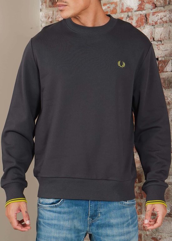 Sweatshirt col rond Fred Perry - Anchor Grey Tennis Blue