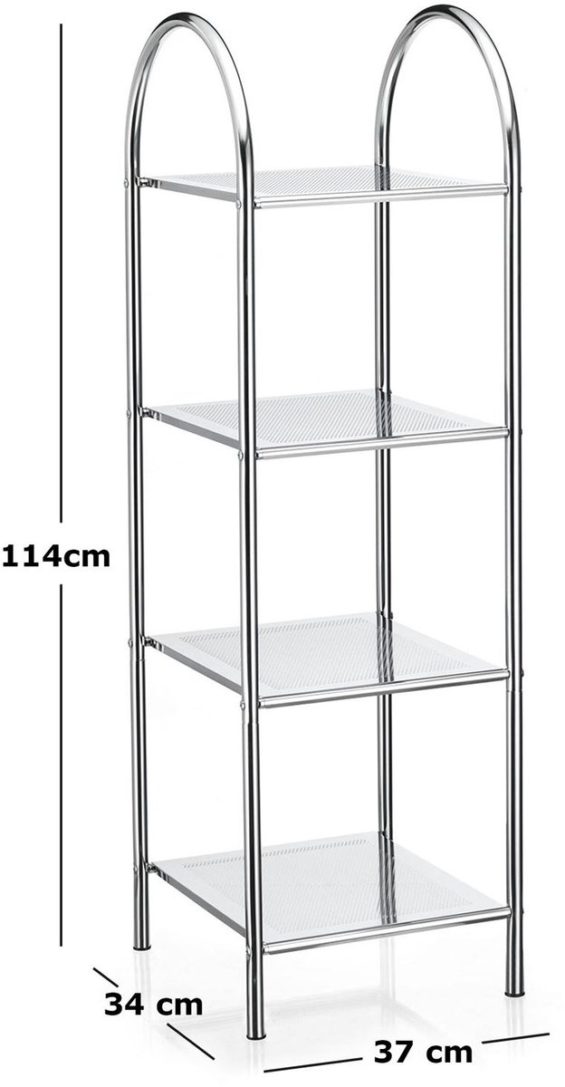 SECA staand rek met 4 legplanken