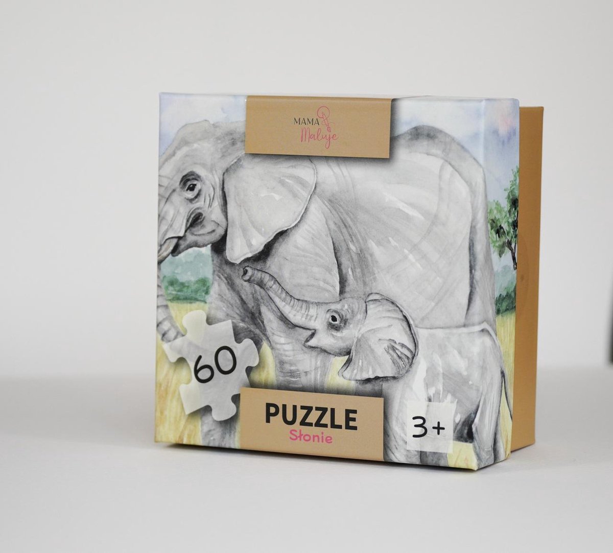 60-delige puzzel met olifanten